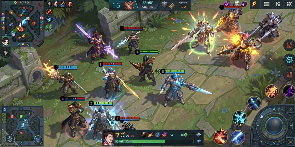 Gambaran gameplay MOBA yang seru dan mengasyikkan di 789RP.