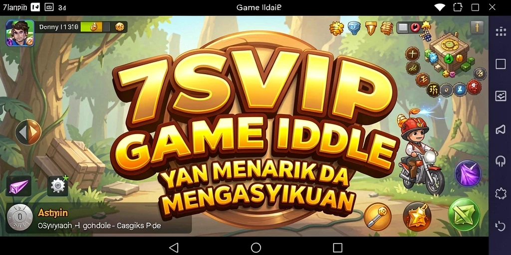 Screenshot gameplay 7SVIP dengan tampilan karakter dan misi Idle.