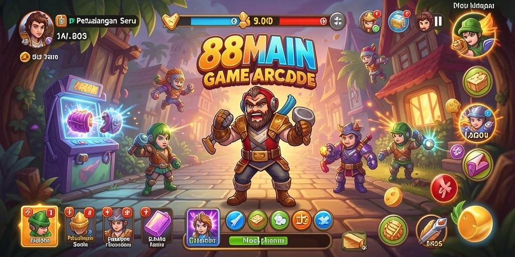 Screenshot permainan 88MAIN menampilkan aksi gameplay arcade yang seru.