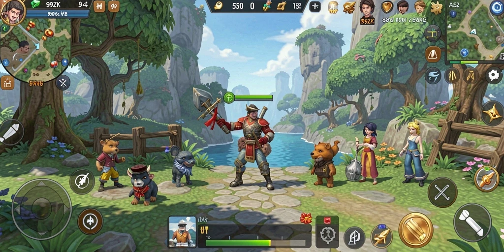 Screenshot menampilkan gameplay seru di dunia terbuka 99ZK.