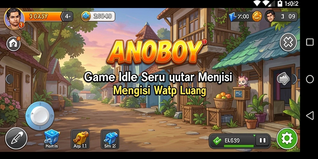 Tampilan gameplay ANOBOY yang seru dan adiktif.