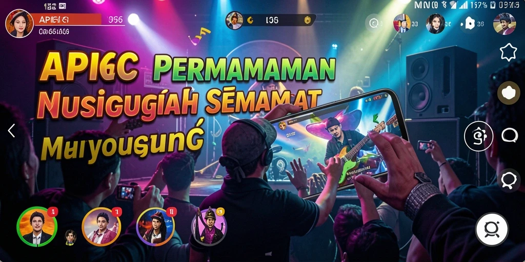 Tampilan menarik dalam gameplay API66 saat mengikuti irama lagu.