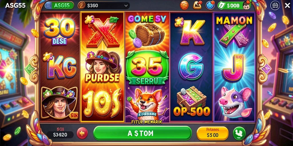 Tampilan gameplay Slot ASG55 yang menawan dan interaktif.