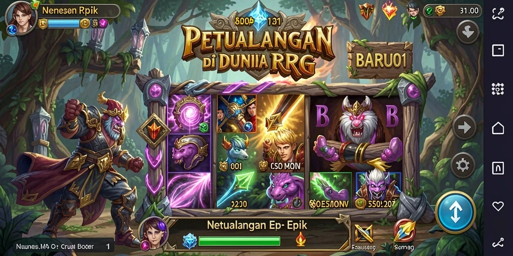 Tampilan gameplay petualangan seru di dunia RPG.