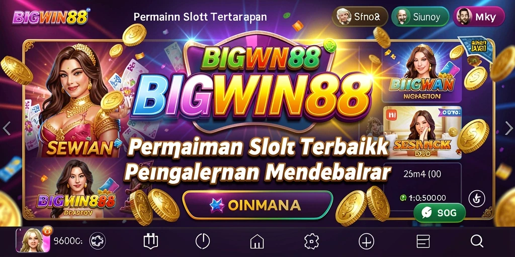 Tampilan gameplay menarik dari BIGWIN88 dengan grafik slot yang memukau.