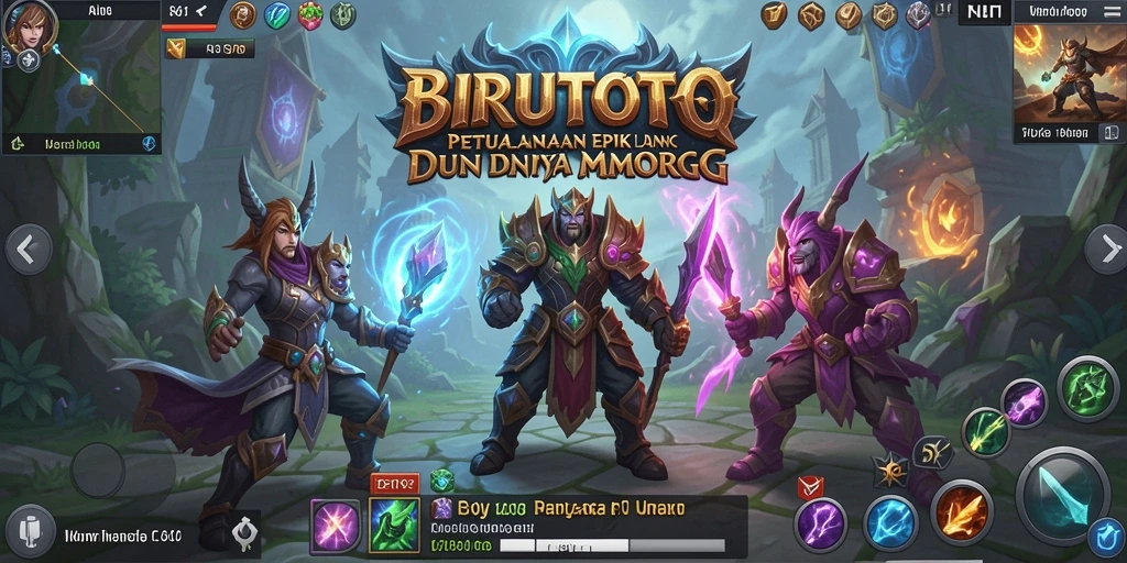 Screenshot BIRUTOTO menampilkan aksi seru dalam pertempuran MMORPG.