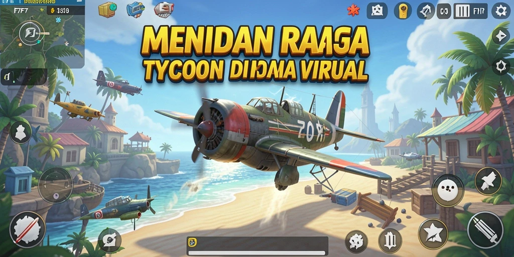 Tangkapan layar dari gameplay <strong>F7F7</strong> menunjukkan aktivitas bisnis yang dinamis.