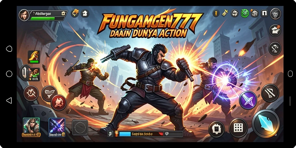 Tampilan menegangkan dari pertarungan dalam FUNGAME777.