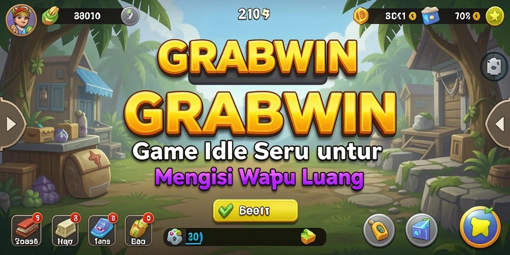 Tampilan gameplay GRABWIN yang menggembirakan dan interaktif.