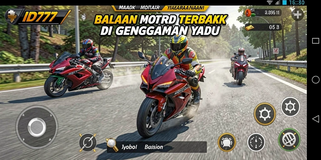 Gameplay menarik dan seru dari balapan motor di ID777.