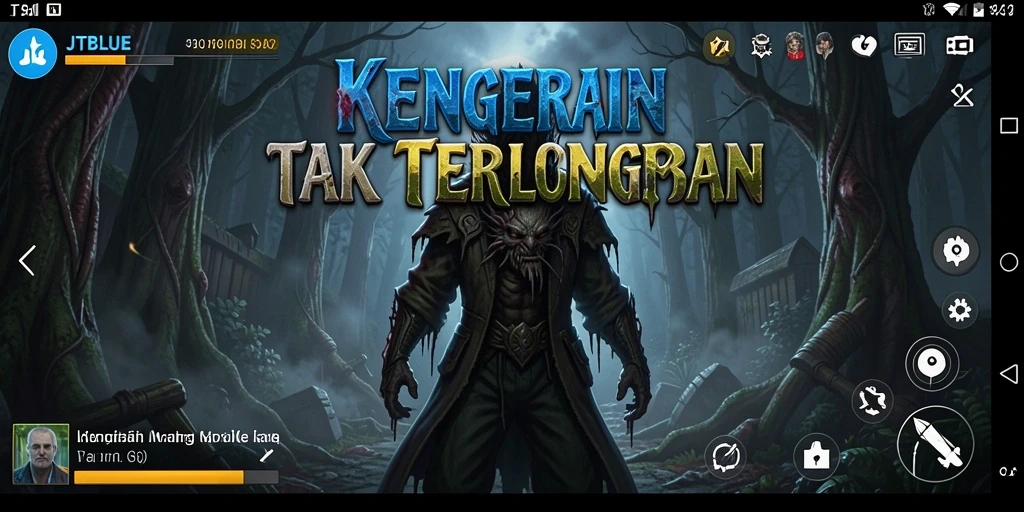 Screenshot gameplay JTBLUE menampilkan suasana mencekam yang memikat.