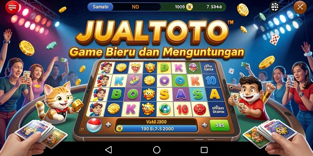 Tampilan gameplay seru JUALTOTO dengan pemain berinteraksi.