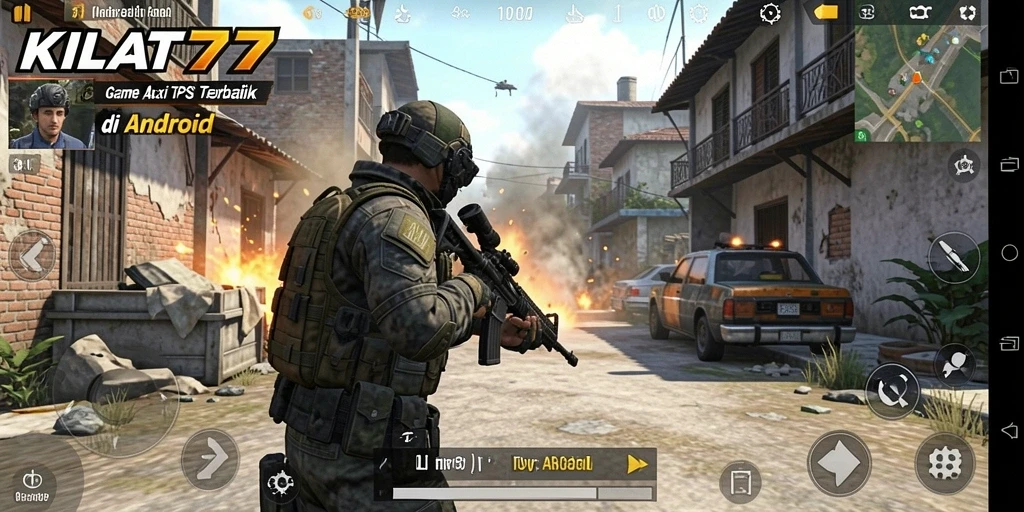 Tampilan gameplay KILAT77 menampilkan aksi menembak yang mendebarkan.