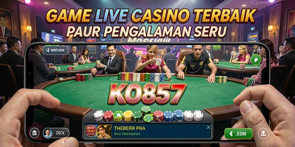 Tampilan gameplay Live Casino yang menarik dengan dealer langsung.