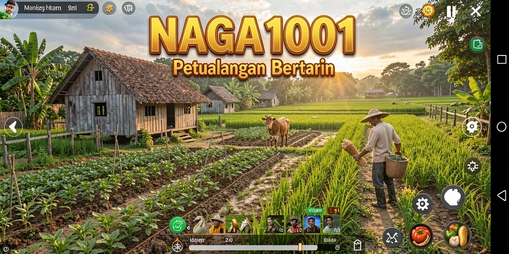 Gameplay NAGA1001 yang menarik saat bertani dan merawat hewan.