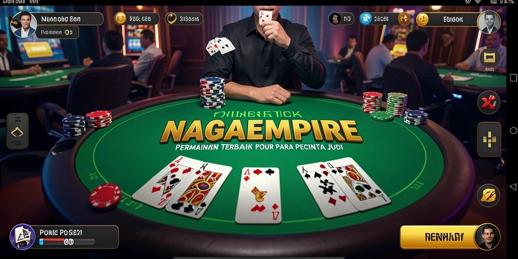 Tangkapan layar NAGAEMPIRE menunjukkan aksi seru permainan Poker.