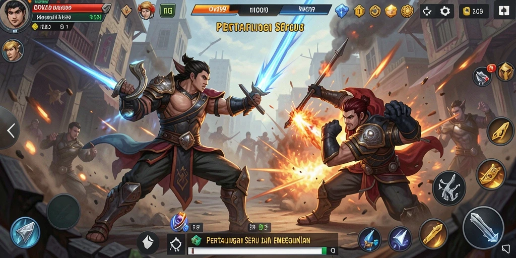 Tampilan gameplay OVO99 yang menegangkan dan dinamis.