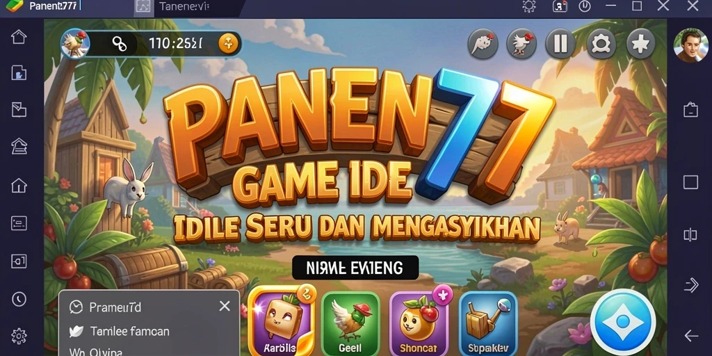 Screenshot gameplay <strong>PANEN77</strong> yang menampilkan aktivitas bertani yang seru.