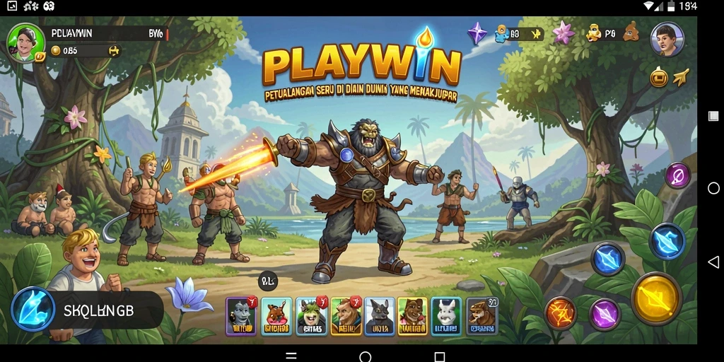 Tampilan gameplay seru di dunia petualangan PLAYWIN.
