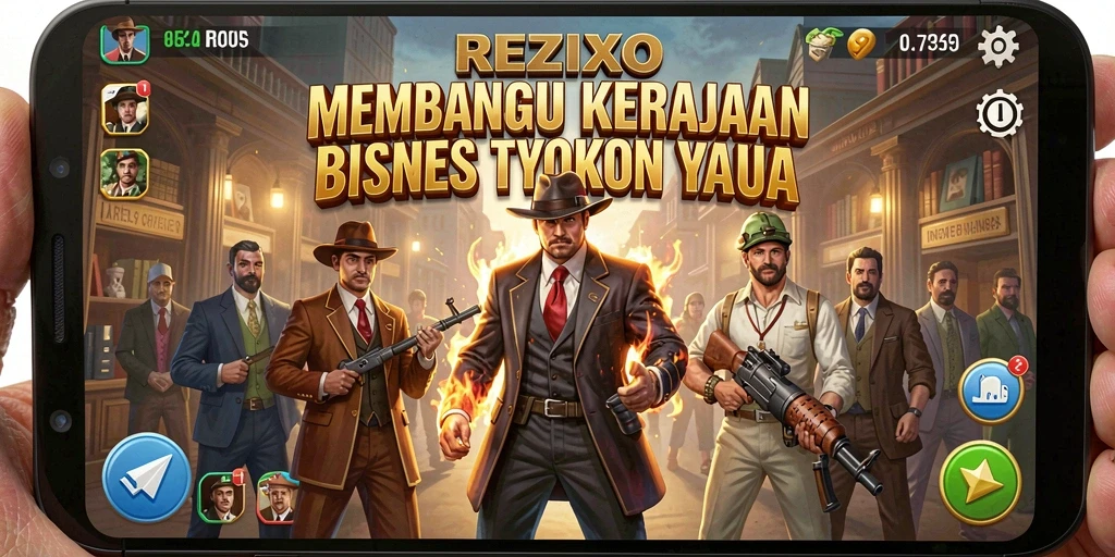 Gameplay seru dengan berbagai opsi bisnis dalam REZIXO.