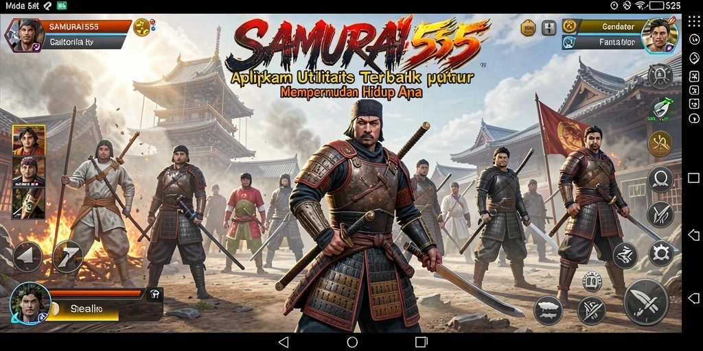 Tampilan antarmuka aplikasi SAMURAI555 yang menarik dan fungsional.