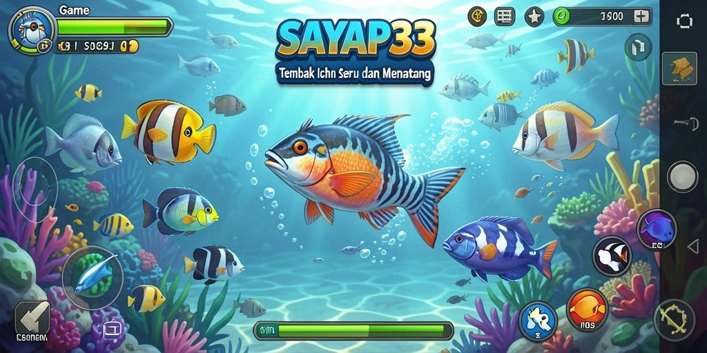 Gameplay seru menembak ikan dalam SAYAP33.