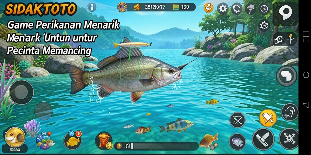 Gameplay menarik SIDAKTOTO saat menangkap ikan di lautan.