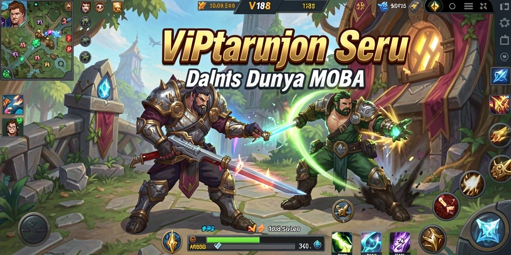 Tangkapan layar memperlihatkan aksi seru saat bermain MOBA di VIP188.