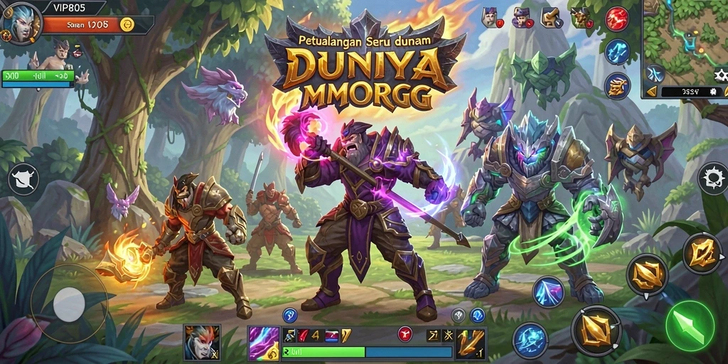 Gameplay seru VIP805 dalam dunia MMORPG yang luas.
